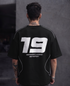 THALASI Men's Motorsport 19 Oversized T-Shirt | Black Streetwear