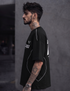 THALASI Men's Motorsport 19 Oversized T-Shirt | Black Streetwear