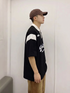 THALASI Men's Varsity 'Boaster' Polo Graphic T-Shirt | Black Streetwear