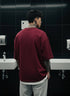 THALASI Men Cotton GOODVIBS Maron Printed Aesthetic Oversized Tshirt for Men