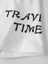 Men's Smile Print White Oversized T-Shirt