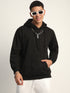 Black Solid Plain Hoodie for Men – Embrace Comfort and Style