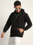 Black Solid Plain Hoodie for Men – Embrace Comfort and Style