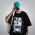 Black Anime Oversized T-shirt for Men