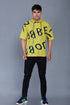 Oversized with Hood : All Over Printed Yellow Hood Oversized T shirts for Men