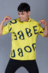 Oversized with Hood : All Over Printed Yellow Hood Oversized T shirts for Men