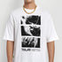 Men White Anime Oversized Baggy Fit T-Shirt