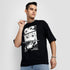Black Anime Oversized T-shirt for Men