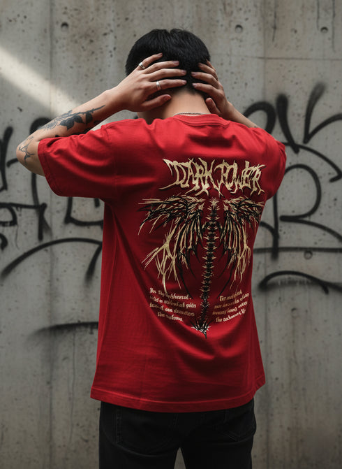 THALASI Men Cotton Wings Printed Aesthetic Oversized Tshirt for Men