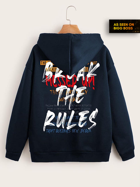 Aesthetic Back Printed Cotton Hoodies & Sweatshirt for Men
