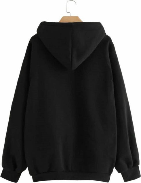 Rapper Vibe: Hustle Hip-Hop Printed Black Hoodies for Men