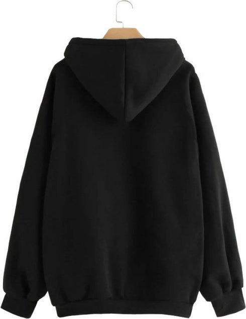 Solid Black Hoodie for Women – Embrace Comfort and Style