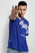 blue oversized t shirt for men