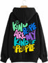 Aesthetic Kind Hoodies: Black Kind Back Printed Hoodies for Men