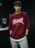 THALASI Men Cotton Dreamer Maron Printed Aesthetic Oversized Tshirt for Men