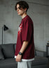 THALASI Men Cotton Gothic Maron Printed Aesthetic Oversized Tshirt for Men