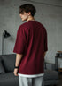 THALASI Men Cotton Gothic Maron Printed Aesthetic Oversized Tshirt for Men