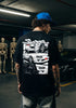 THALASI Men Cotton Supra Black Printed Aesthetic Oversized Tshirt for Men
