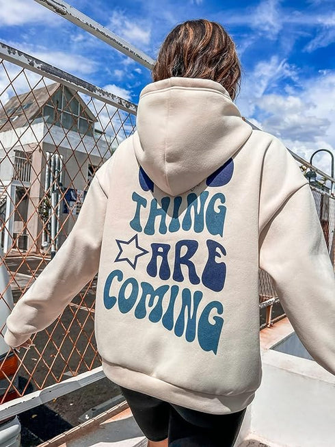 Off-White Aesthetic Back Printed Hoodies for Women – Stylish and Comfortable