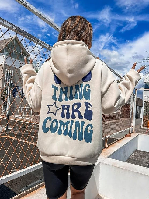 Off-White Aesthetic Back Printed Hoodies for Women – Stylish and Comfortable