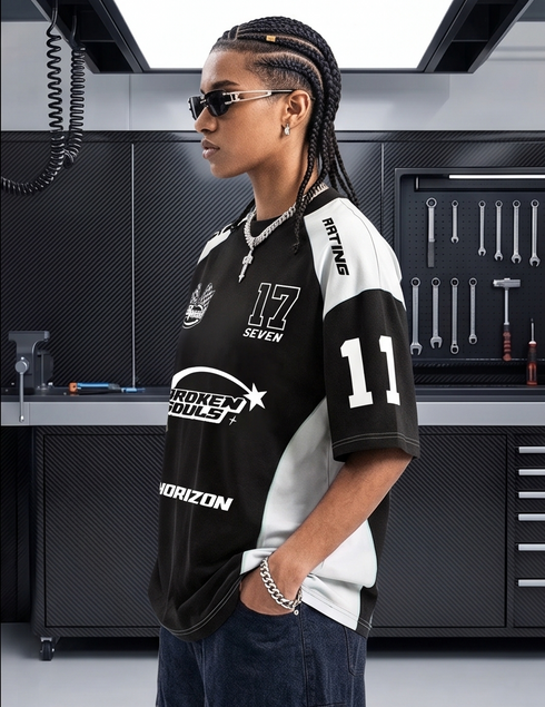 THALASI RACER Oversized Graphic T-Shirt for Women Racing Tshirt For Women