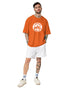Trendy Orange Oversized T-Shirt for Men