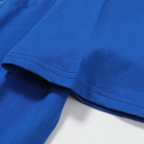 Dino Printed Aesthetic Blue Oversized T shirts for Men