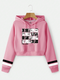 BlackPink Lisa Design: Pink Crop Top Hoodies for Women