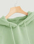 Women's Green Solid Hoodie – Embrace a Fusion of Comfort and Fashion.