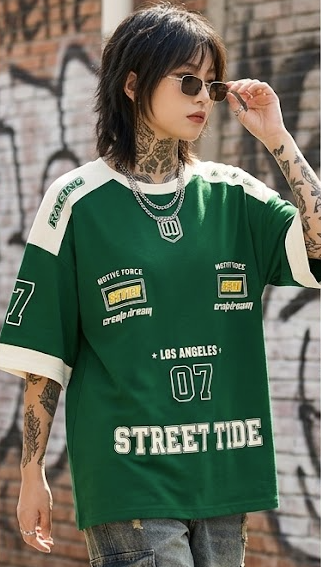 Women Cotton Jersey Aesthetic Oversized T shirts for Women