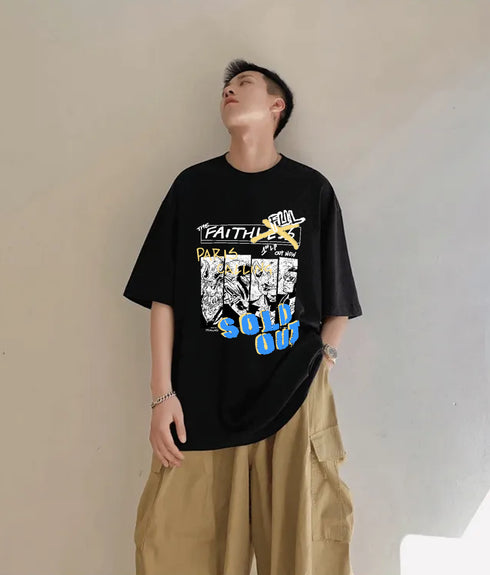 Trendy Printed: Men's SoldOut Printed Oversized T-shirt