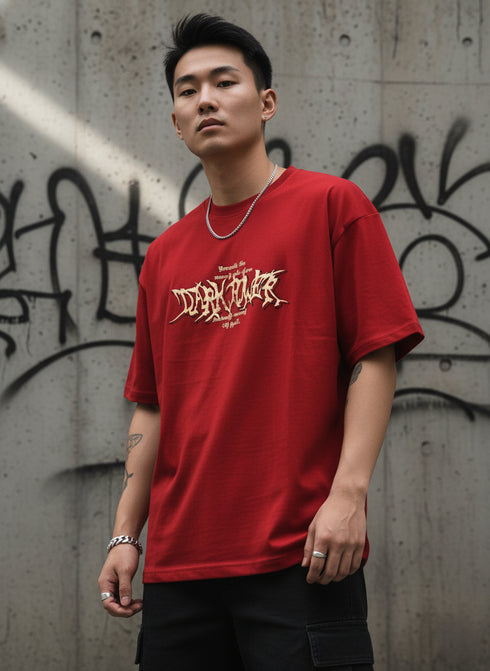 THALASI Men Cotton Wings Printed Aesthetic Oversized Tshirt for Men