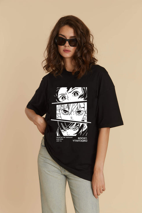 Aesthetic Anime Printed Oversized T-shirt for Women