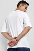 Men White Anime Oversized Baggy Fit T-Shirt
