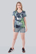 Women Printed Cotton Tie Dye T-shirt - Multicolored T-shirt