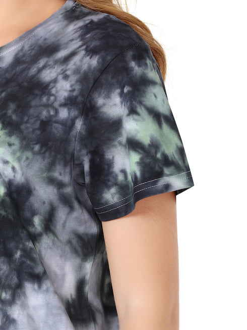Women Regular Cotton Tie Dye T-shirt - Multicolored T-shirt