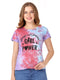 Women Cotton Tie Dye T-shirt For Women - Pink T-shirt