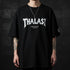 THALASI Men Cotton EYEBAL THALASI Black Printed Aesthetic Oversized Tshirt for Men
