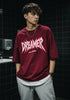 THALASI Men Cotton Dreamer Maron Printed Aesthetic Oversized Tshirt for Men