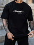 THALASI Men Cotton Supra Black Printed Aesthetic Oversized Tshirt for Men