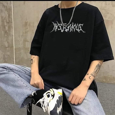 Thalasi Pure 100% Cotton Back Anime Printed Oversized Tshirt for Men