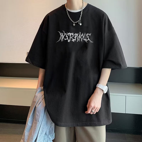 Thalasi Pure 100% Cotton Back Anime Printed Oversized Tshirt for Men