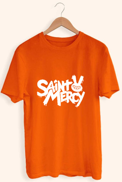 Orange Mercy Graphic Print Oversized T Shirts for Men