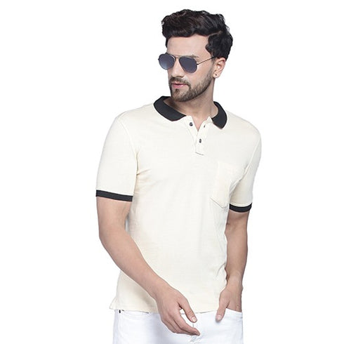 Mens Half Sleeve Solid Colour Polo T shirt with Collar