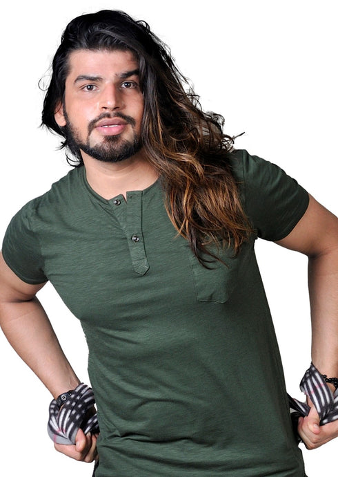 Mens Half Sleeve Printed Polo T shirt with Collar