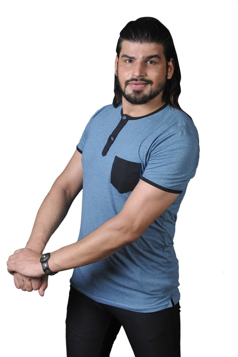 Mens Half Sleeve Printed Polo T shirt with Collar