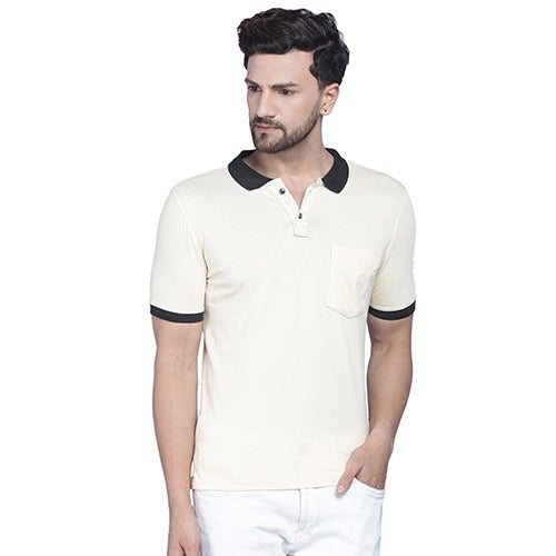 Mens Half Sleeve Solid Colour Polo T shirt with Collar