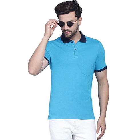 Mens Half Sleeve Solid Colour Polo T shirt with Collar