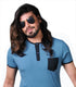 Mens Half Sleeve Printed Polo T shirt with Collar