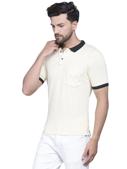 Mens Half Sleeve Solid Colour Polo T shirt with Collar